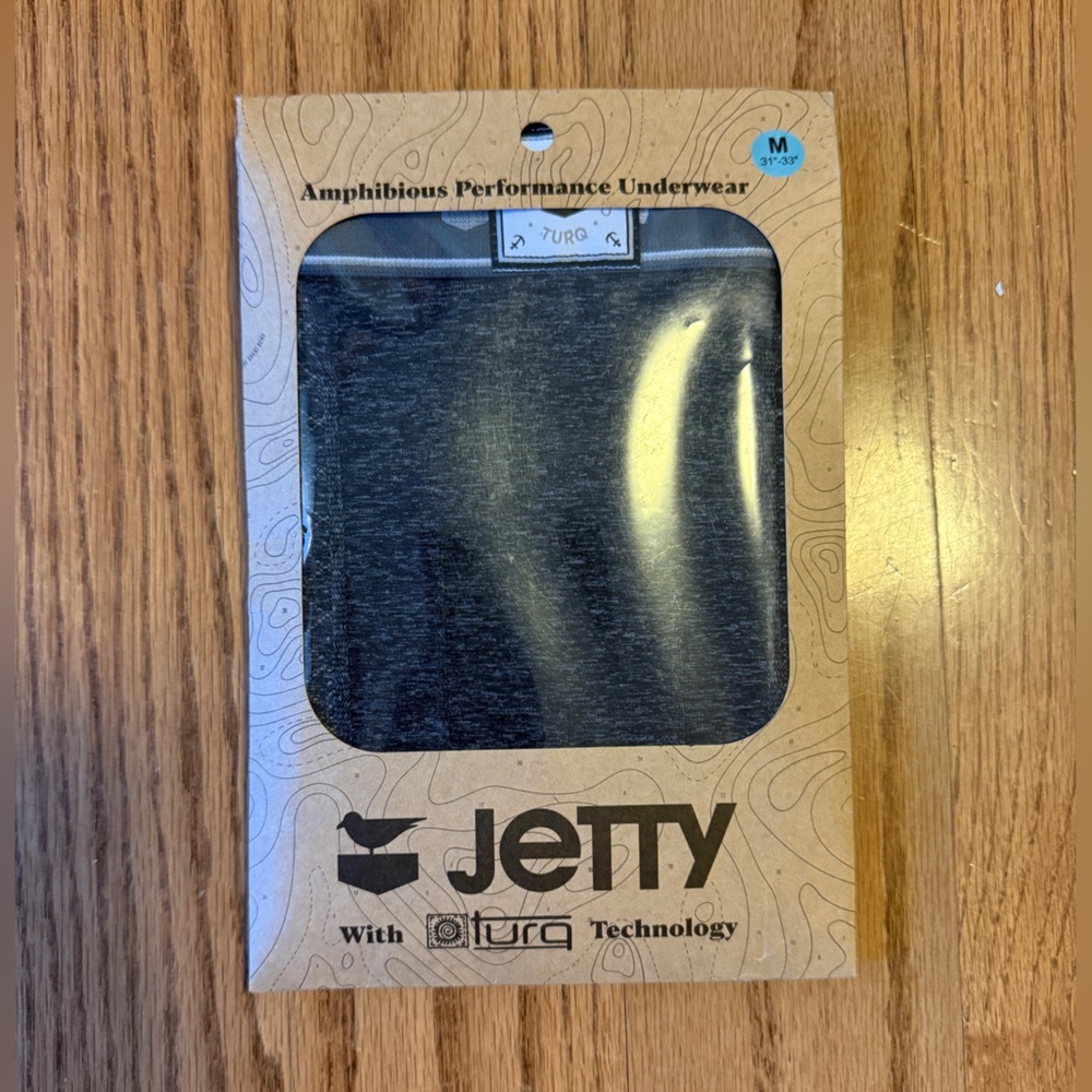 JettyLife Tutu Starboard Amphibious Performance Underwear Size M Charcoal NIB